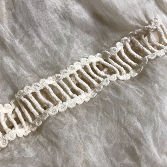 Bella Umbra White on White Print Silk Dress Size L - Picture 15 of 16